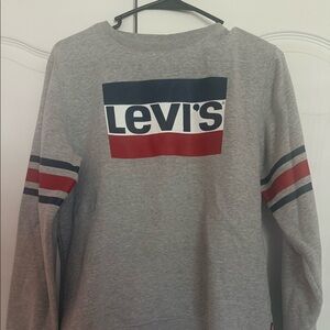 Boys XL comfy LEVIs grey sweatshirt. Gently used
